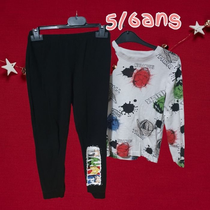 Pyjama deux piece marvel 5/6ans