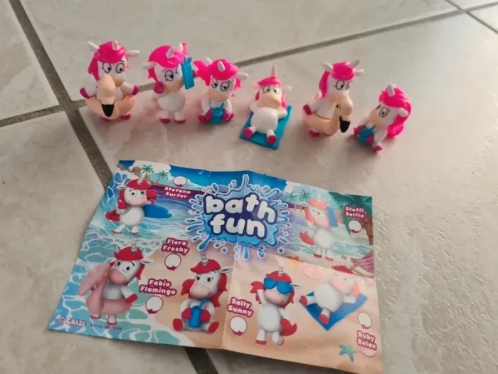 Lot licornes pour le bain