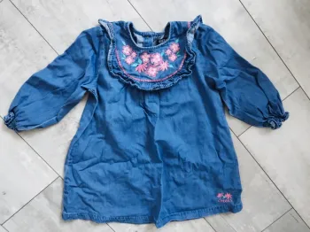 Robe jean broderies