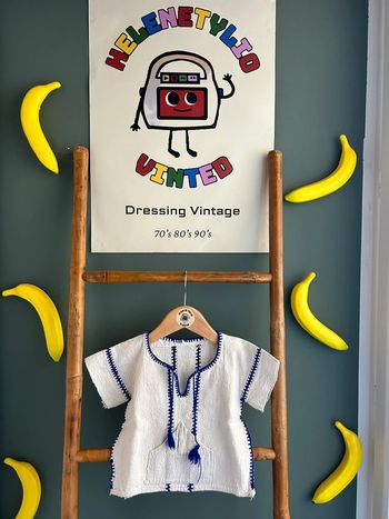 Tunique lin vintage 12M