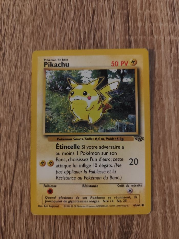 Pikachu 60/64 Wizard Jungle carte pokémon ancienne - photo numéro 2
