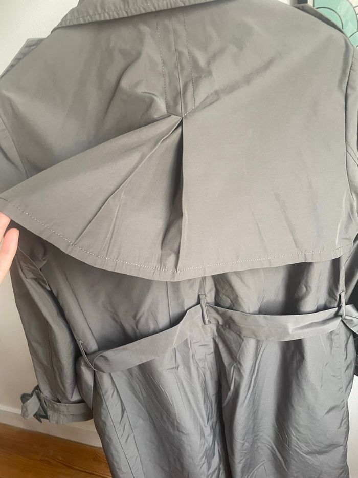 Trench imperméable gris avec ceinture - photo numéro 3