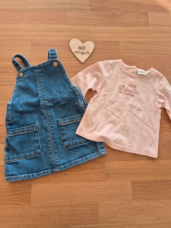 Robe et tee shirt 9 mois