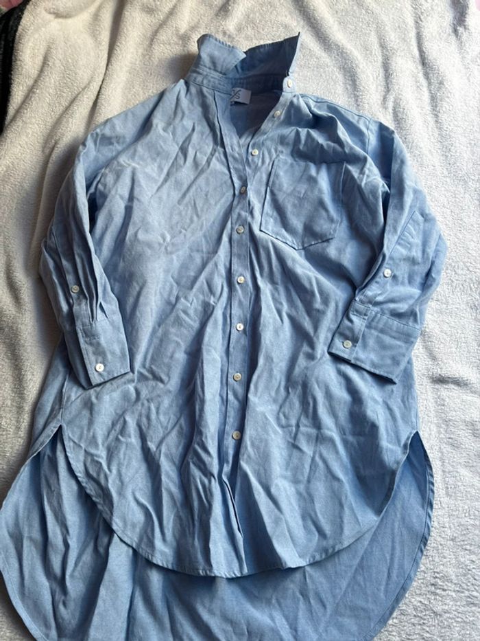 Longue chemise bleu - photo numéro 2
