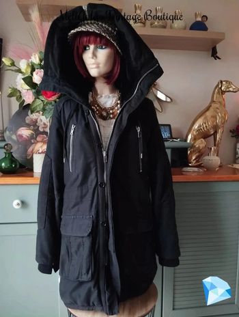 💞Parka Noire Doublée Fausse Fourrure Zadig & Voltaire T36/38💞