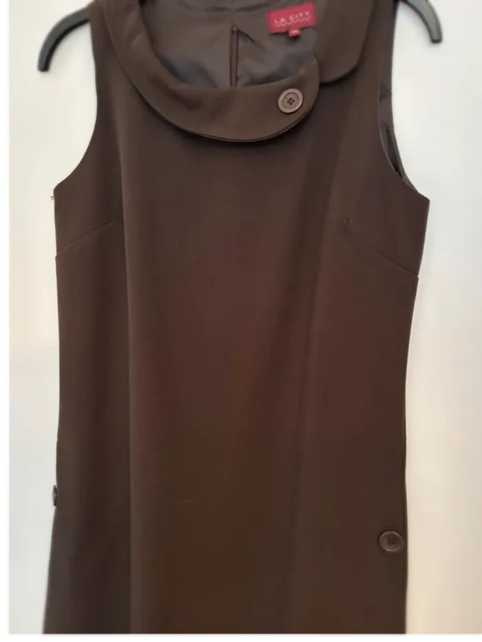 Robe droite marron T38 - photo numéro 2