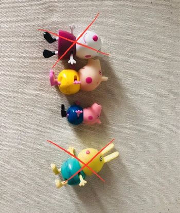 Lot de 2 personnages peppa pig lapin george - photo numéro 4
