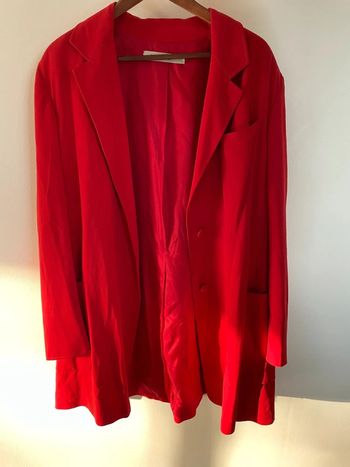 Veste rouge droite Marina Rinaldi en laine