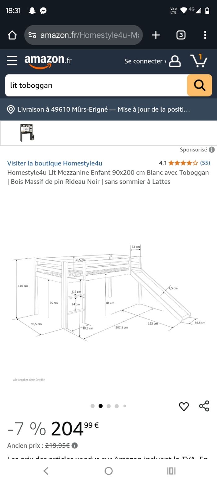 Lit toboggan - photo numéro 2