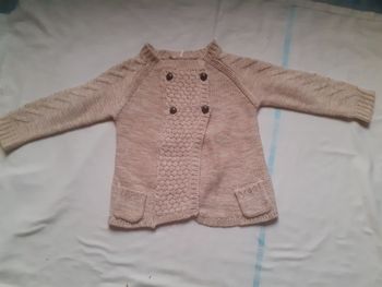 Veste chaude beige double boutonnage