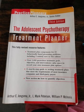 Livre : The adolescent psychotherapy