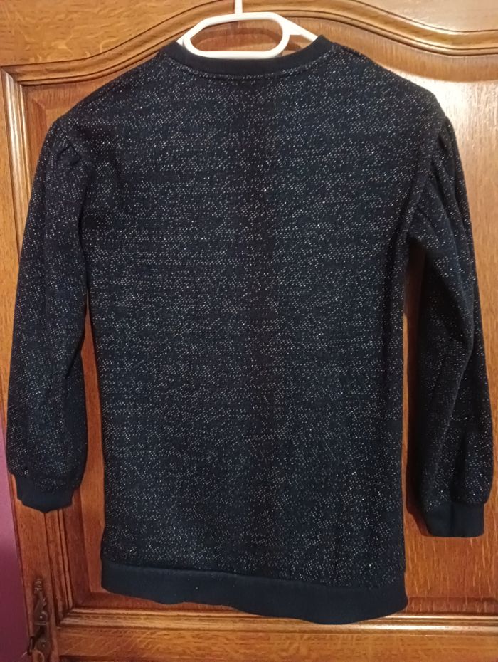 Robe sweat Lulu Castagnette 10 ans bleu marine pailleté 💙 - Noël - photo numéro 3