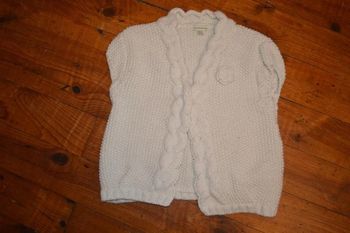 Gilet sans manches Vertbaudet 6 ans Créme fils argentés