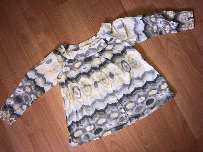 Joli T-shirt/tunique légère ML T. 5 ans fille TBE