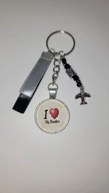 Cadeau frère, porte clé message " i love my brother"