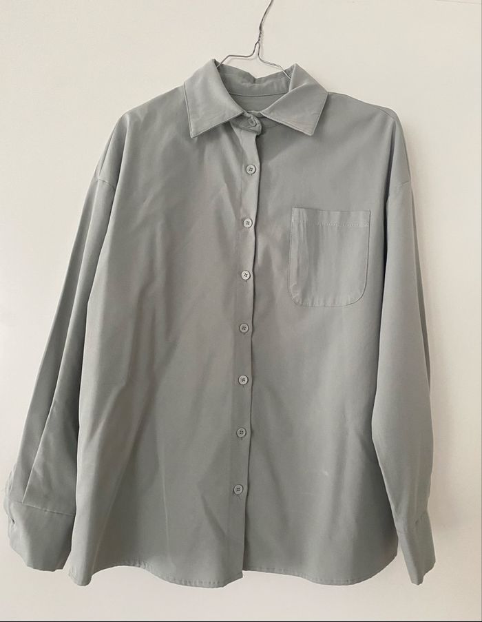 Ensemble chemise pantalon oversize vert D’eau M femme - photo numéro 2