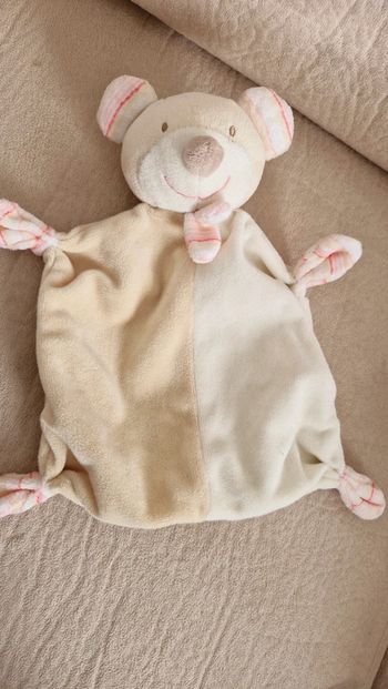 Doudou plat  Ourson beige Fehn