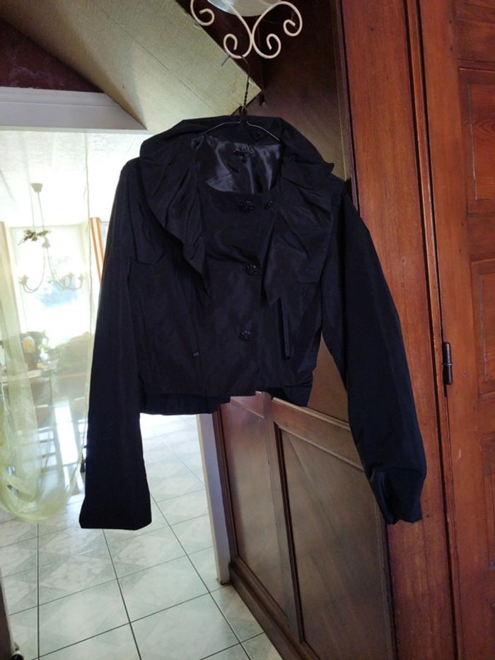 Veste bombers noire col rond vintage M/38 y2k - photo numéro 2