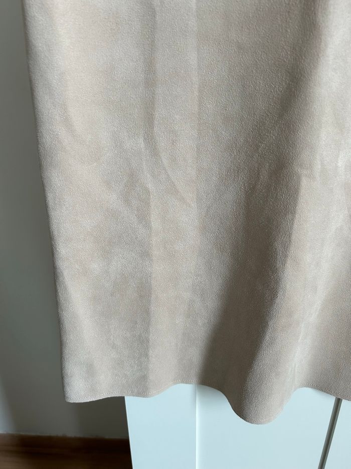 Robe beige style suédine unie Zara Tailles L-XL - photo numéro 3