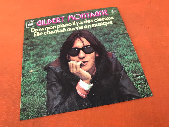 Vinyle 45 tours Gilbert Montagné Dans mon piano Il y a des oiseaux (1973) CBS 1502 - photo numéro 6