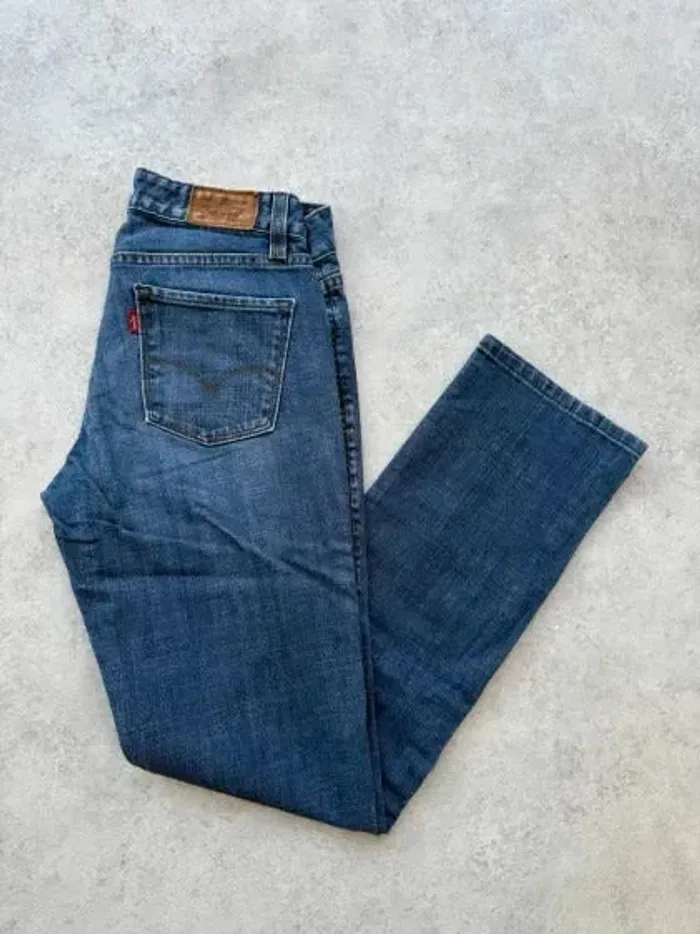 Jeans Levi's 552 W26 FR36 coupe droite bleu marine Femme Women pan549b