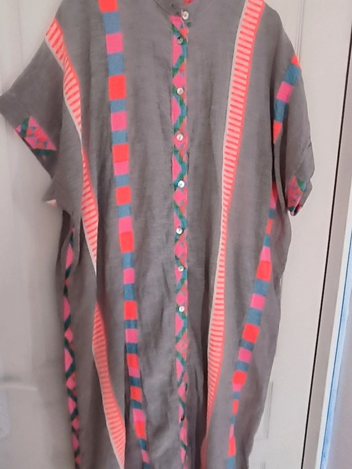 Robe coton oversize broderie 36 au 54 - photo numéro 3