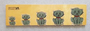 Puzzle en bois 5 chats