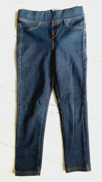 Vêtement fille pantalon jegging bleu Okaïdi 5 ans