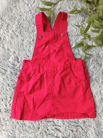 Robe salopette rose 9mois