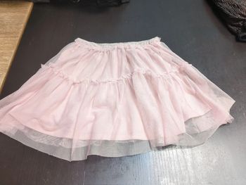 Jupe volante tulle rose claire 5 - 6 ans