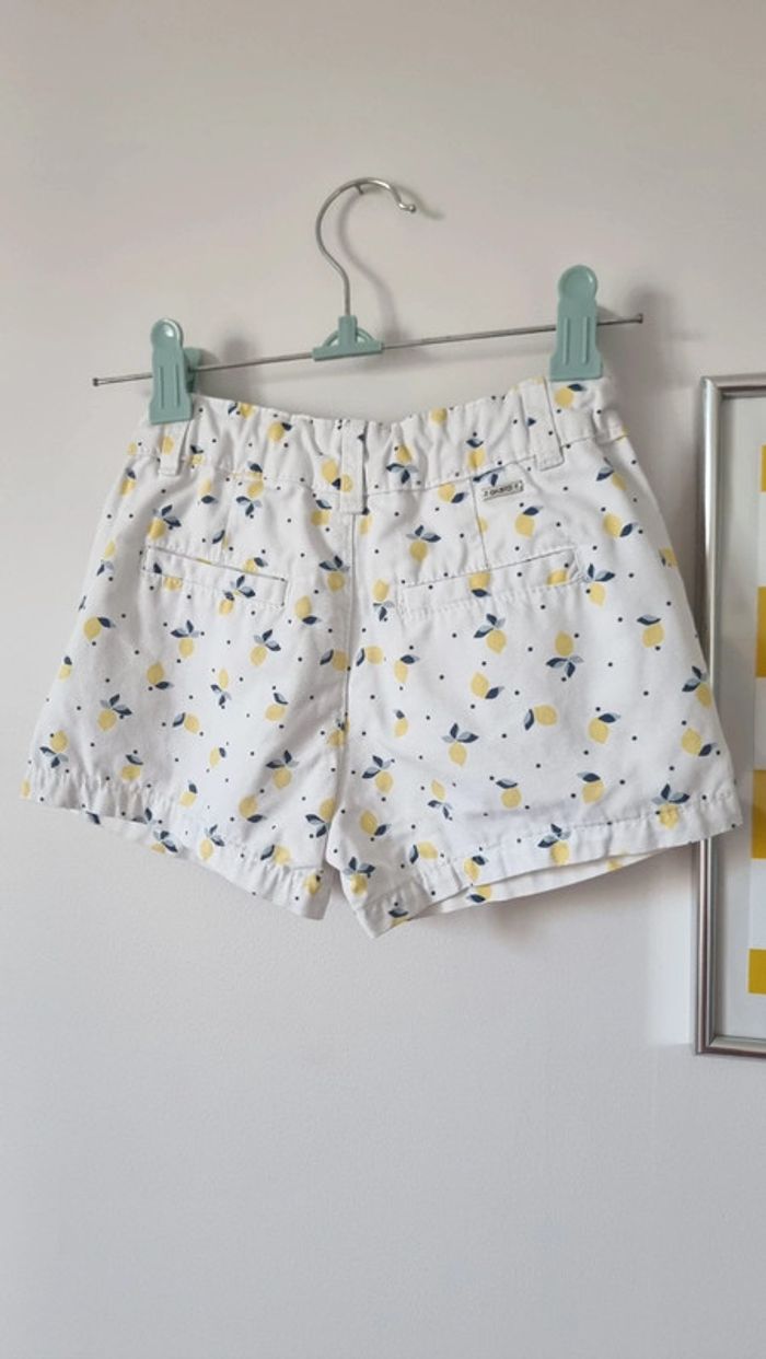 Short okaidi chino citron taille 4ans ceinture ajustabe - photo numéro 2
