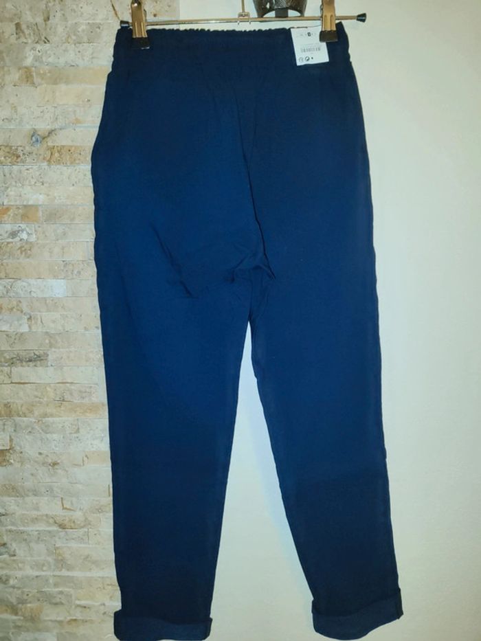 Pantalon élastique bleu marine - photo numéro 4
