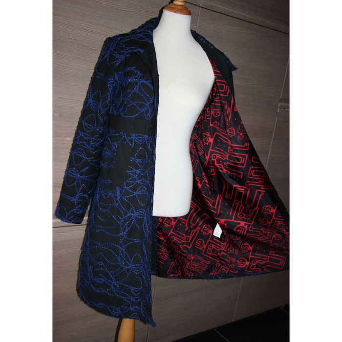 manteau femme Desigual taille 42 noir et bleu - photo numéro 4