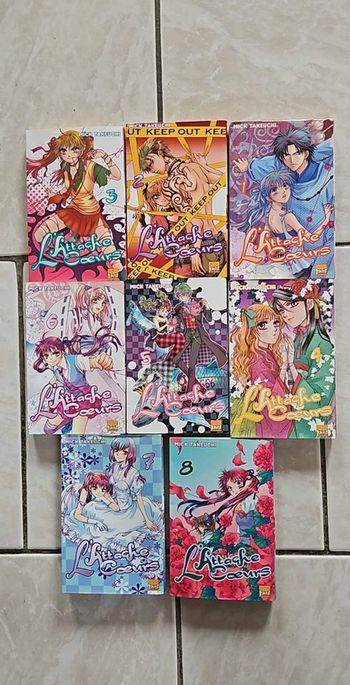 Lot de 8 mangas l'attache cœur