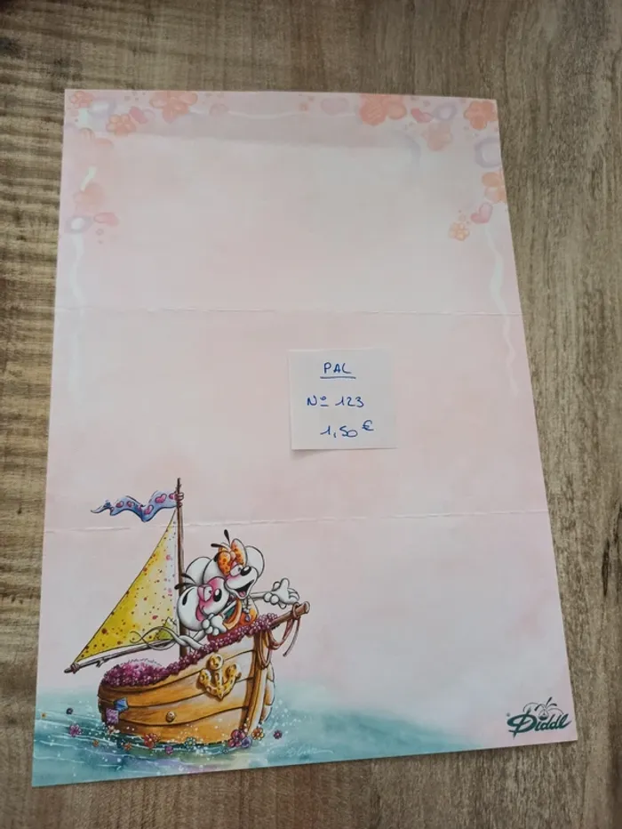 Papier à lettre Diddl 123 1,50€