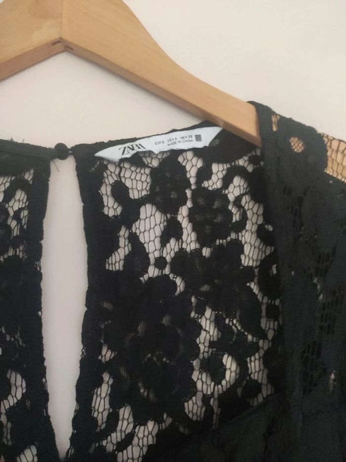 Zara robe longue de soirée dentelle  S - photo numéro 3