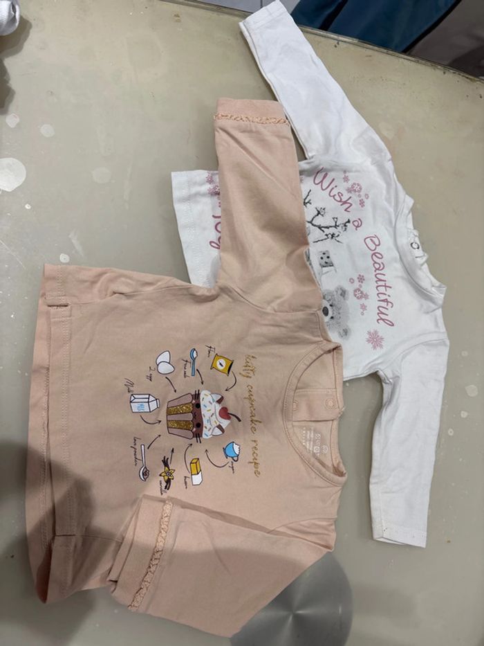 Lot tee shirt bébé fille