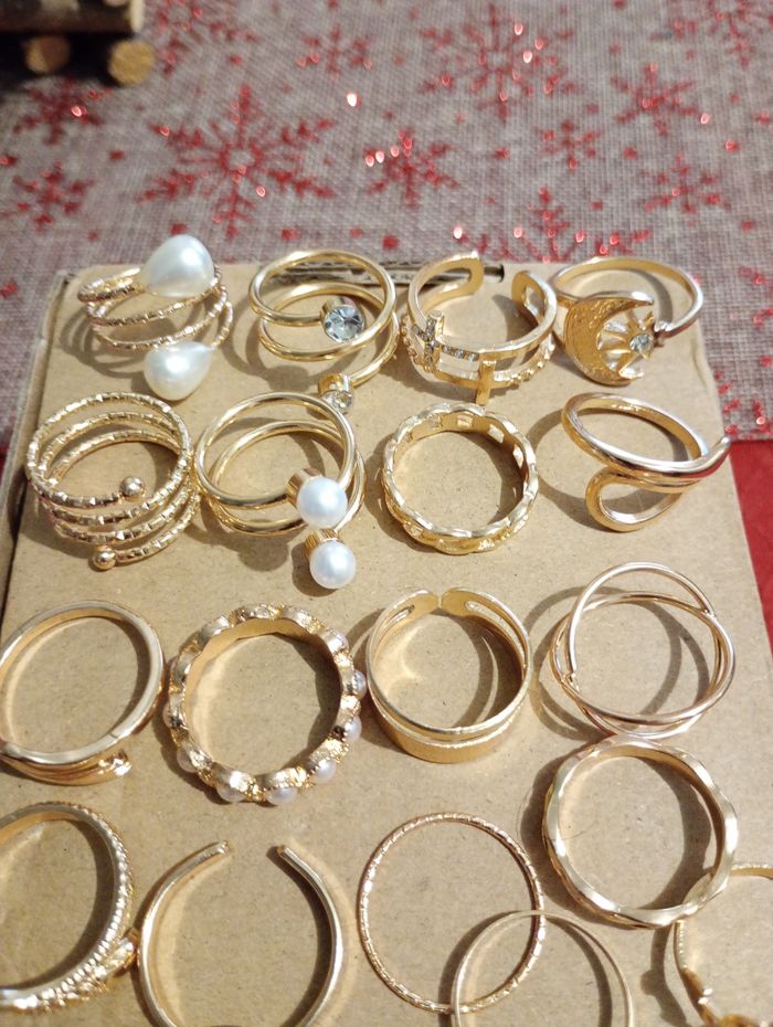 Lot de 38 bagues fantaisies neuves - photo numéro 4
