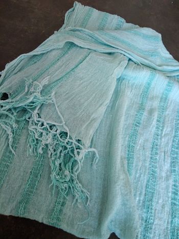 Chèche bleu lagon T2