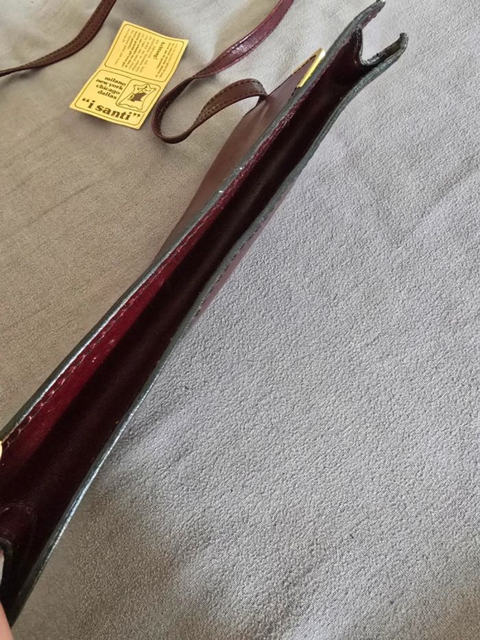 Sac bandoulière cuir 🍒vintage années 60🍒 - photo numéro 10