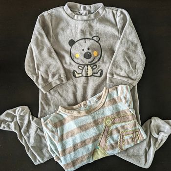 Lot de 2 pyjamas velours