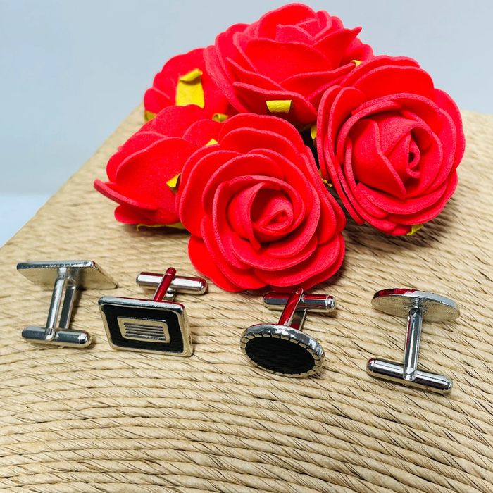 🔥 Lot 🔥 Boutons de manchettes chic et élégant. Neuf. Argenté et noir. - photo numéro 9