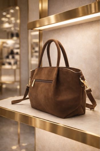 Sac suédine chic parisien bandoulière multi poches très tendance  