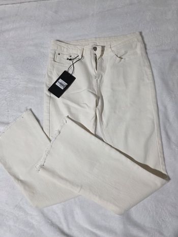 Jean patte d’éléphant blanc