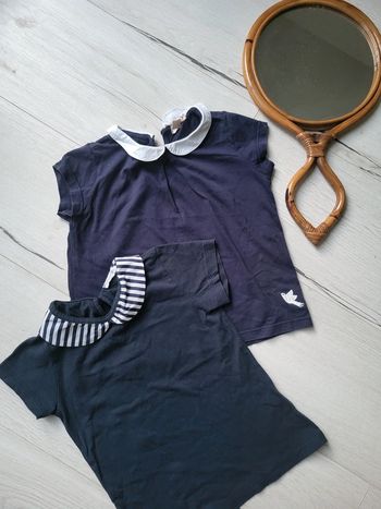 Lot de 2 polos fille 3ans marine
