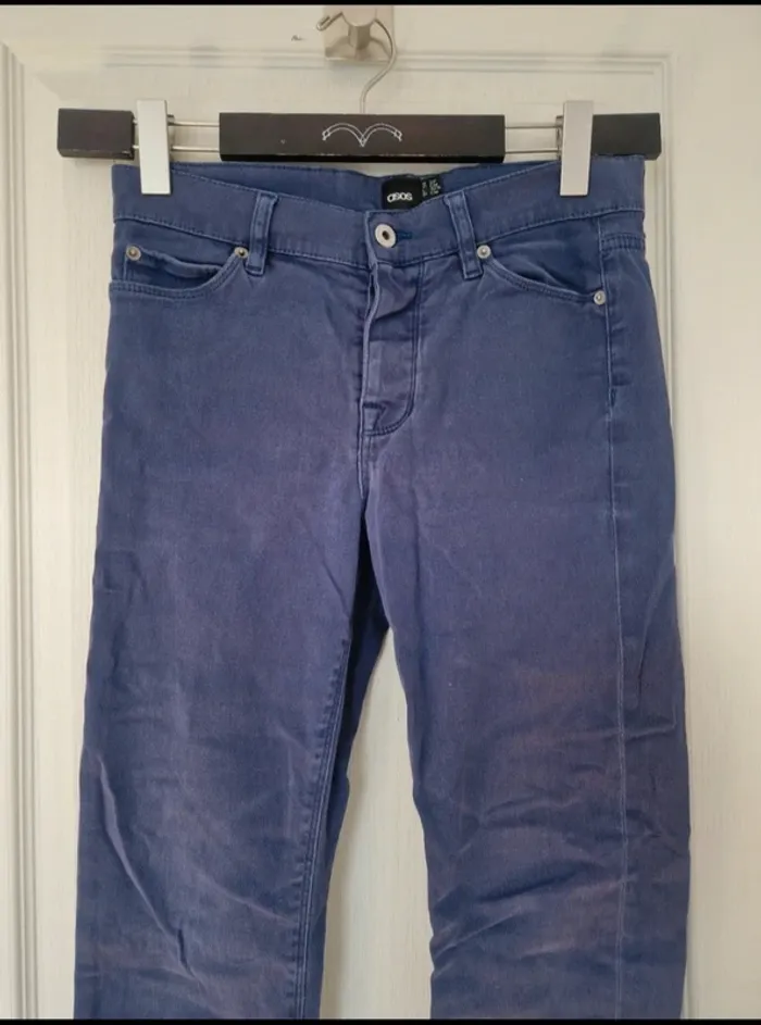 Jean skinny bleu marine homme asos taille w28 donc M/38 - photo numéro 2