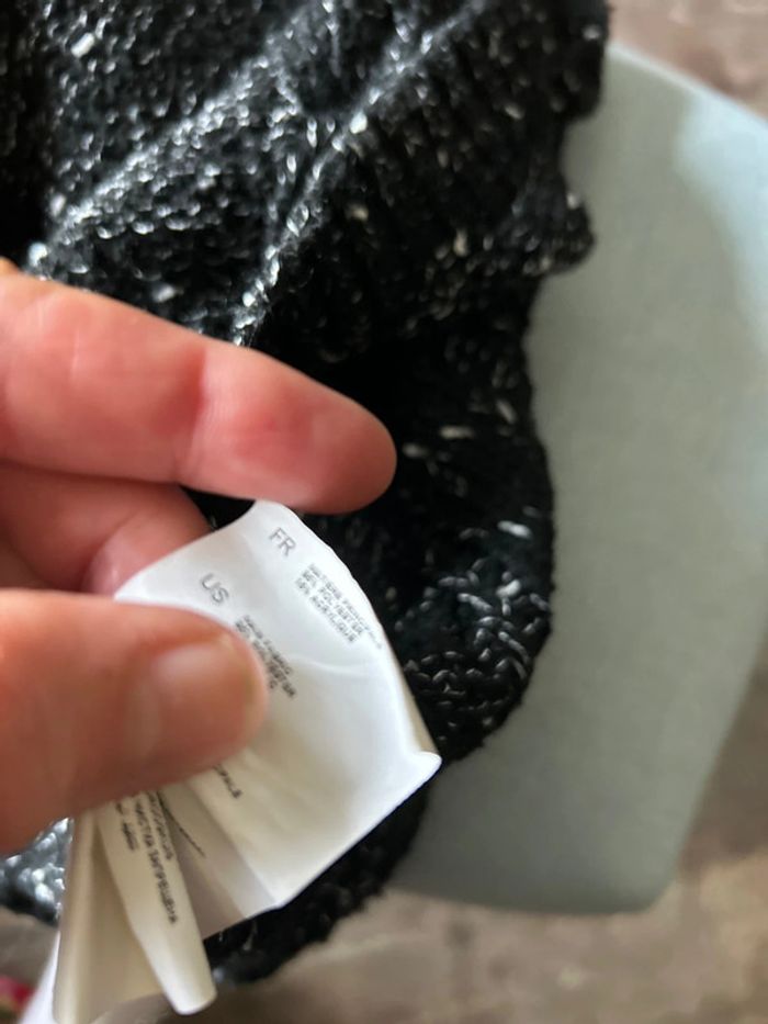 Pull chiné noir et blanc - photo numéro 7