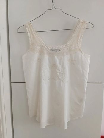 Débardeur brodé Etam vintage taille 36