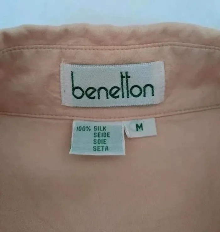 Chemisier vintage oversize 100% soie - Benetton - taille M - photo numéro 5