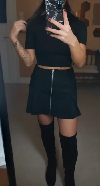 Jupe noir plissé S
